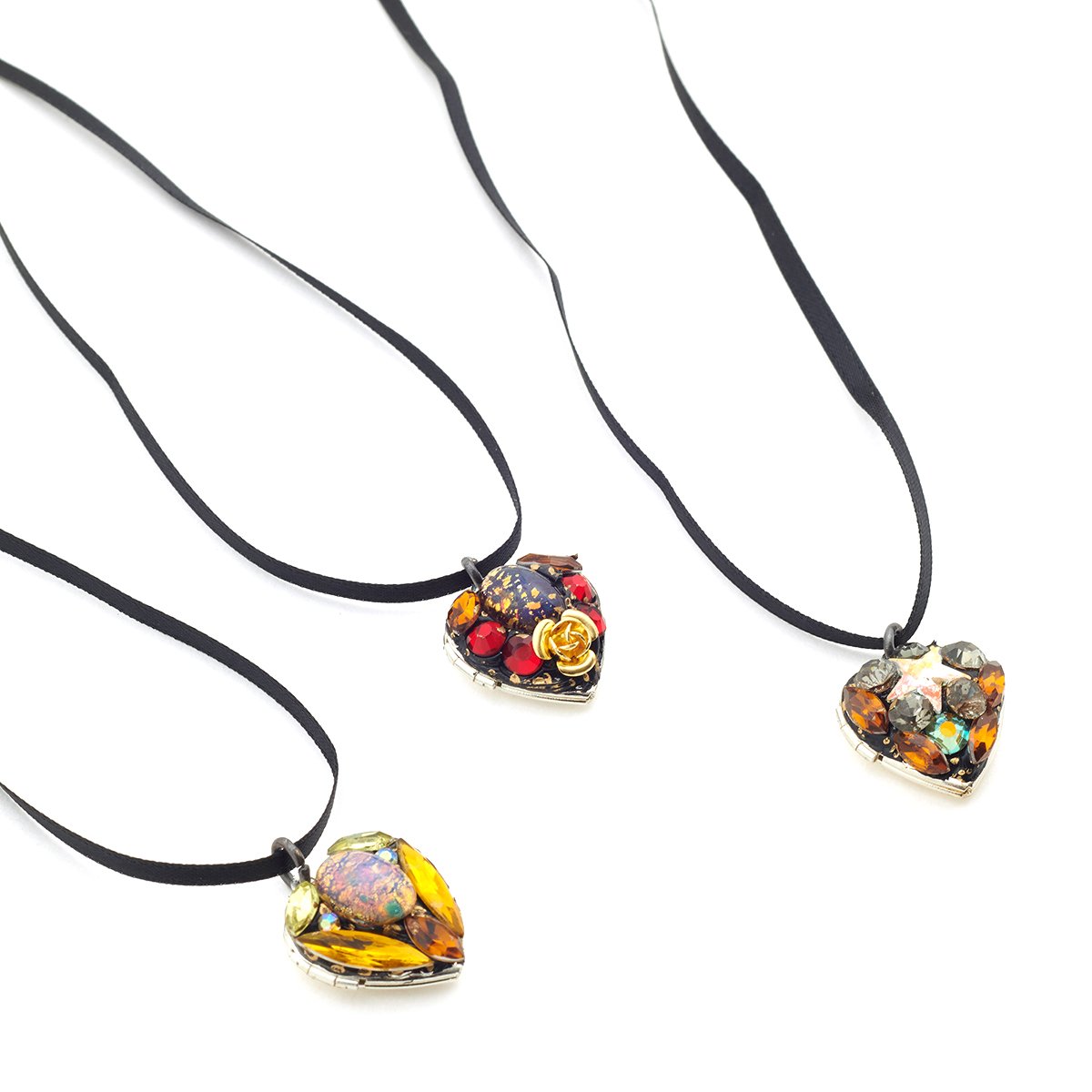 Heart locket necklace by Annie Sherburne - assorted
