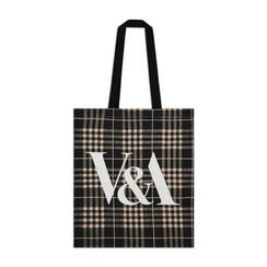Pink plaid tote bag