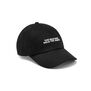 Black cotton baseball cap with embroidery reading "The Man Who Sold the World"