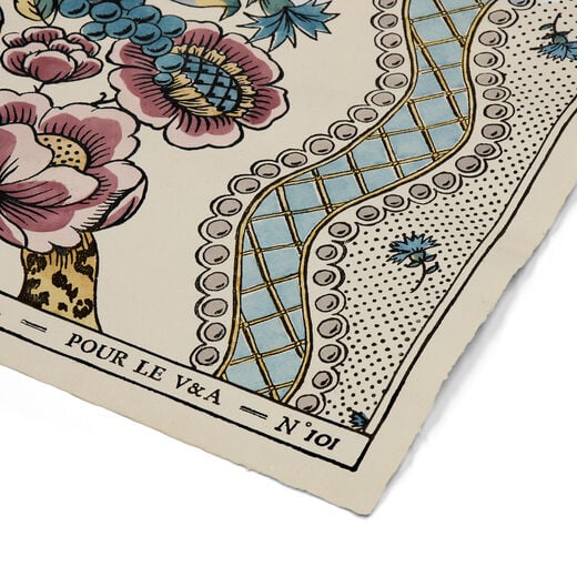 Ruban Bouquet et Perles domino paper print