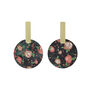 Flowers black brass earrings by Sibilia
