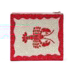Lobster beaded clutch bag