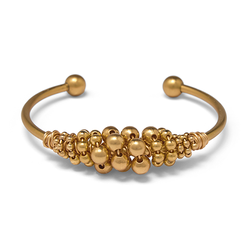 Gold beads Rhea cuff bracelet by Black & Sigi